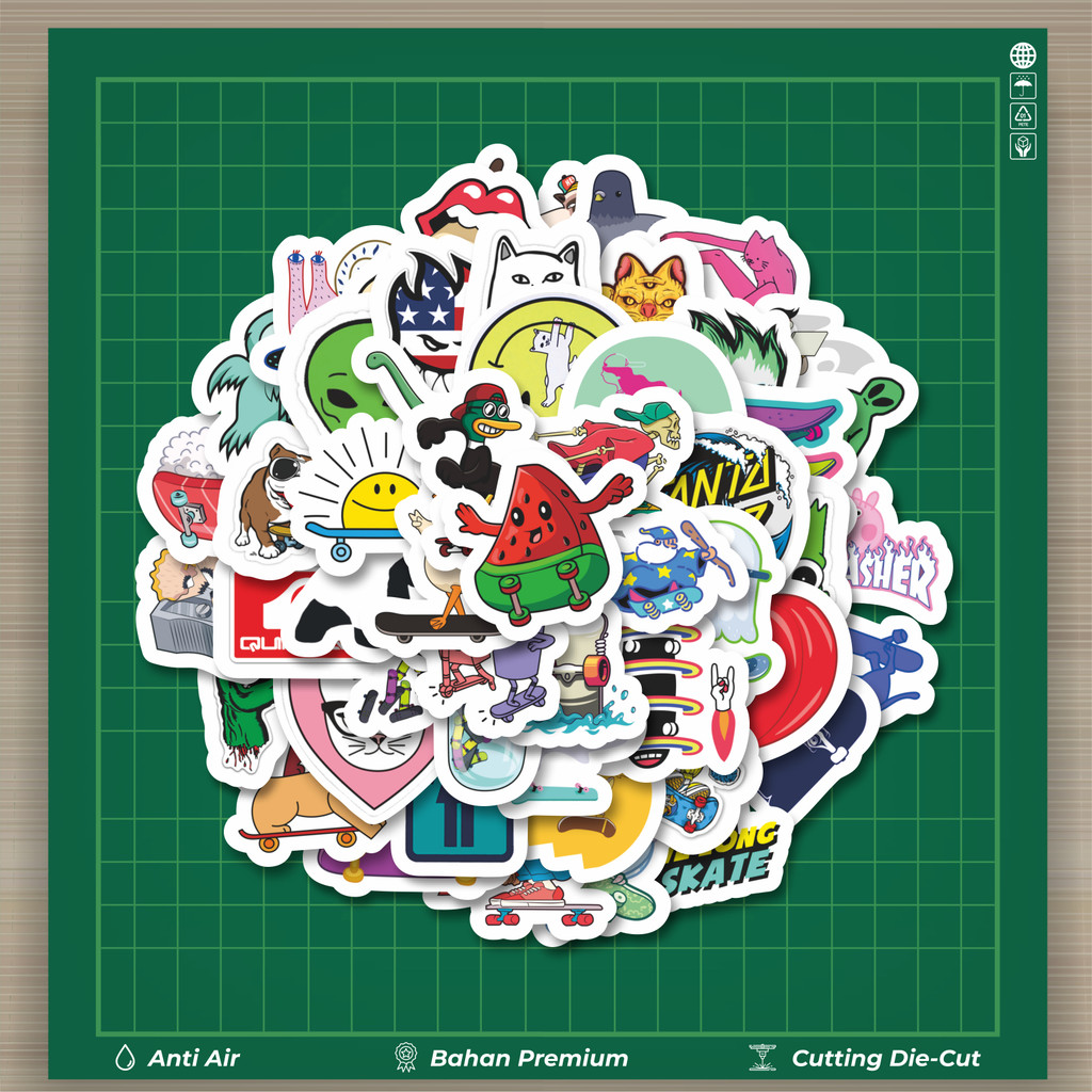 

HOT 50 PCS STIKER Stiker Skateboard Stiker Fashion Cars Decal Dingin Kartu Album Custom Vinyl Anti Air- Sticker Aesthetic Buku Journal Koper Casing HP Tablet Laptop Helm Motor Botol Minum