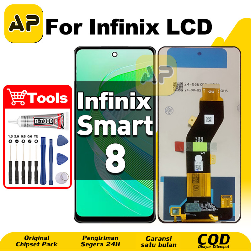 LCD Infinix Smart 8 hp Layar Sentuh Fullset Glass Touchscreen Digitizer COD