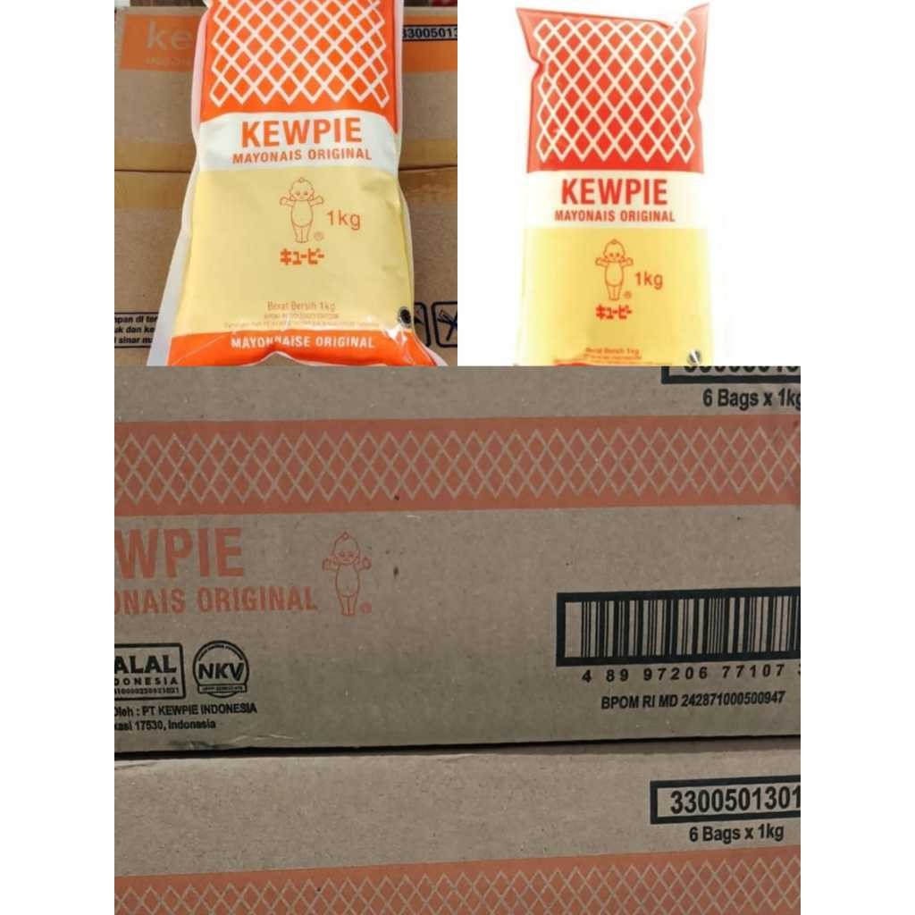 

New (Paket 1 Dus) Kewpie Mayonnaise Original 1kg Isi 6 PcsPremium