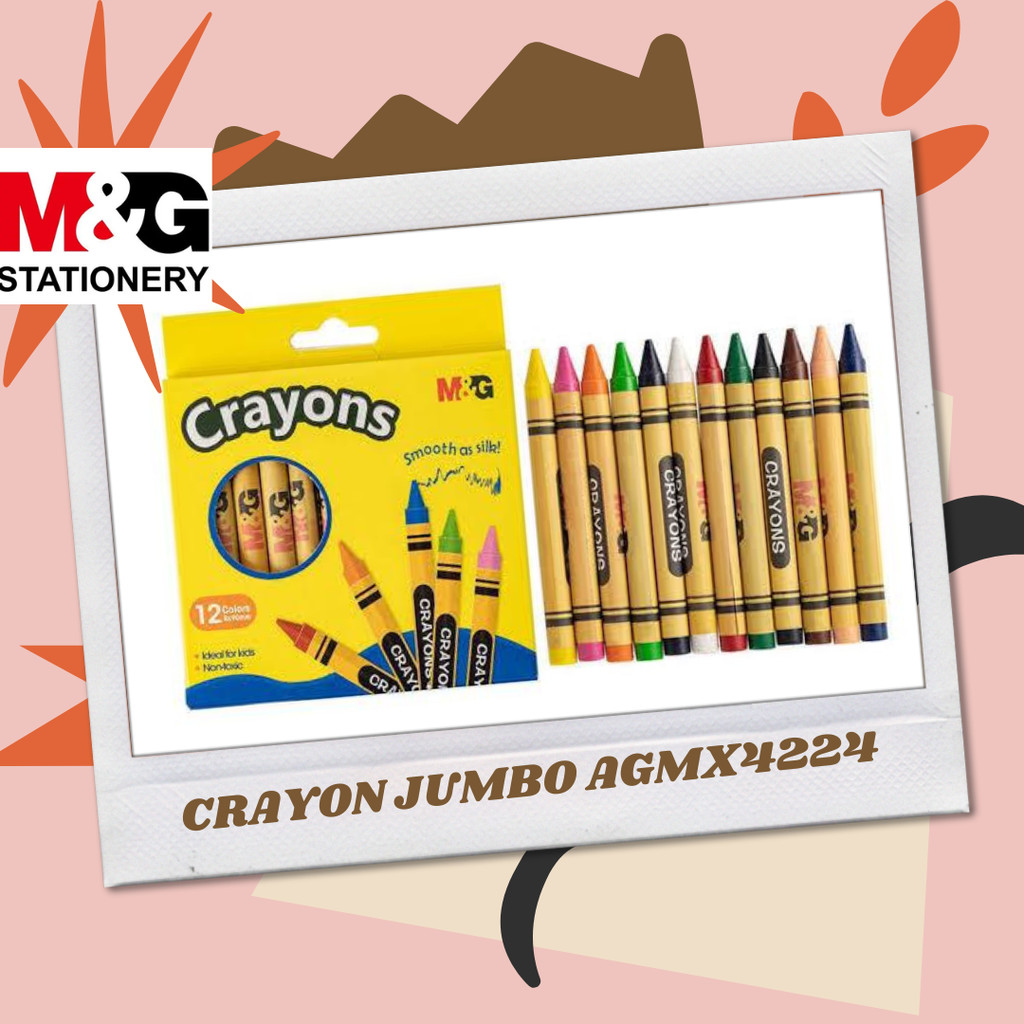 

M&G Jumbo Wax Crayons AGMX4224 12 Colors