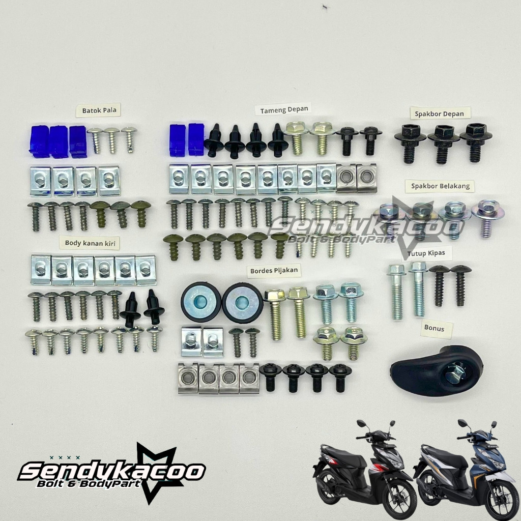 Baut body beat deluxe full set / Baud Full body Honda Beat eSAF 2020