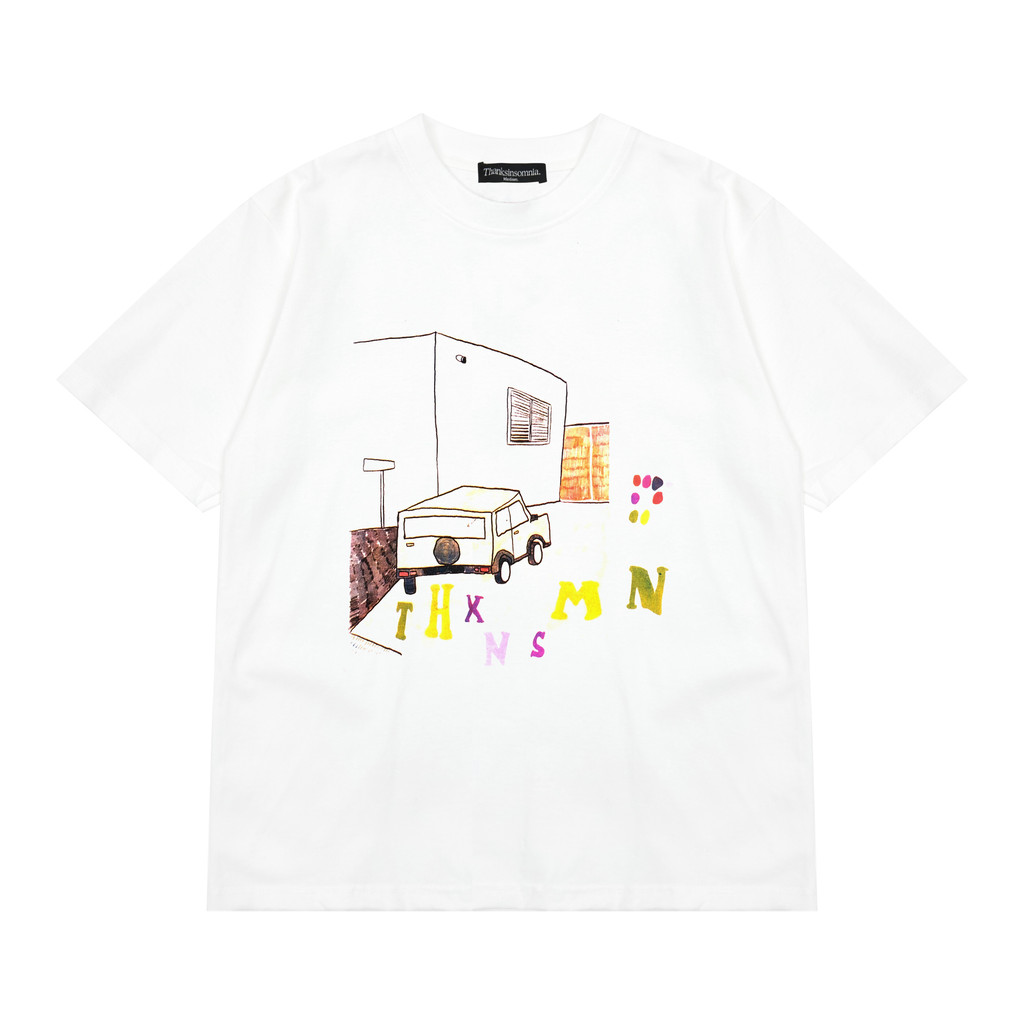 Boxy Fit T Shirt Original Kaos Gineza Katun Putih Thanksinsomnia Regular Fit
