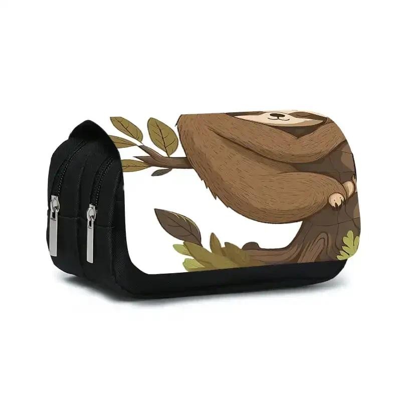 

Animal Sloth Double Flip Pen Case for Boy and Girls Best Gift 3D Cartoon Pencil Pouch School Pencil Bag for Children