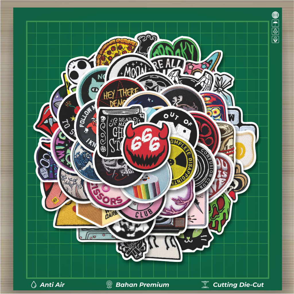 

HOT 50 PCS STIKER Stiker Patch Keren INS Style Stiker Fashion Cars Decal Dingin Kartu Album Custom Vinyl Anti Air- Sticker Aesthetic Buku Journal Koper Casing HP Tablet Laptop Helm Motor Botol Minum