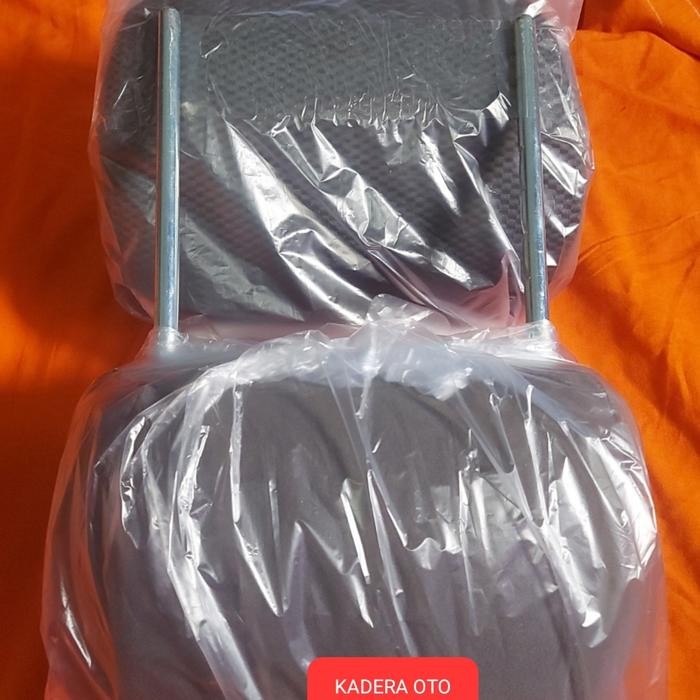 headrest unt jok depan innova lama 2 pcs sandaran kepala jok innova - abu tua kulit