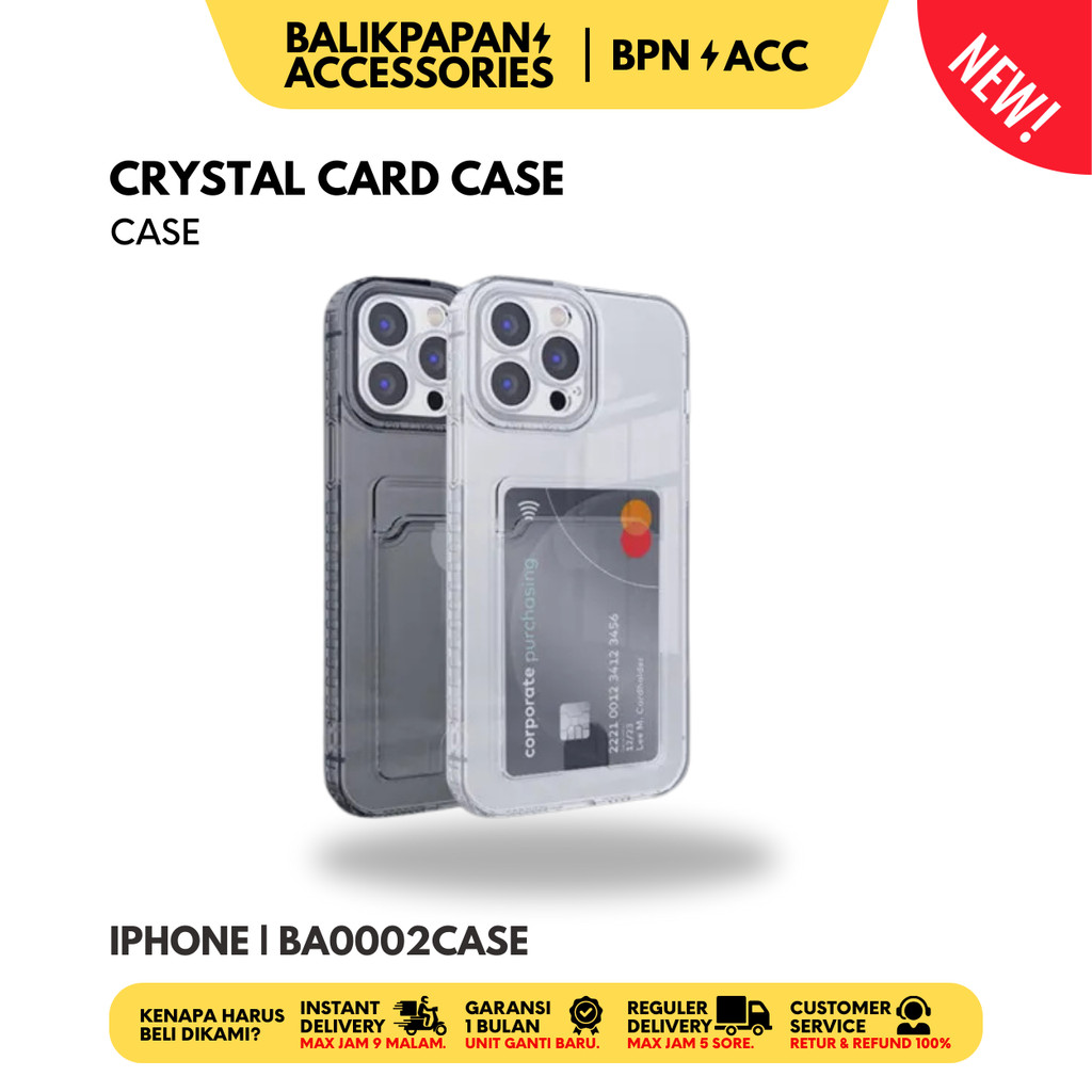 Case iPhone Crystal Card Case Casing - BALIKPAPAN ACC
