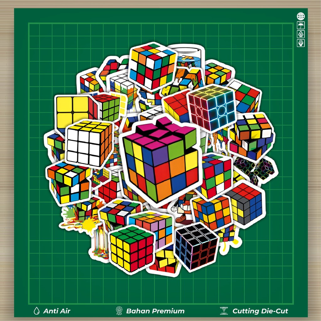 

HOT 50 PCS STIKER Stiker Rubik Balok Stiker Fashion Cars Decal Dingin Kartu Album Custom Vinyl Anti Air- Sticker Aesthetic Buku Journal Koper Casing HP Tablet Laptop Helm Motor Botol Minum