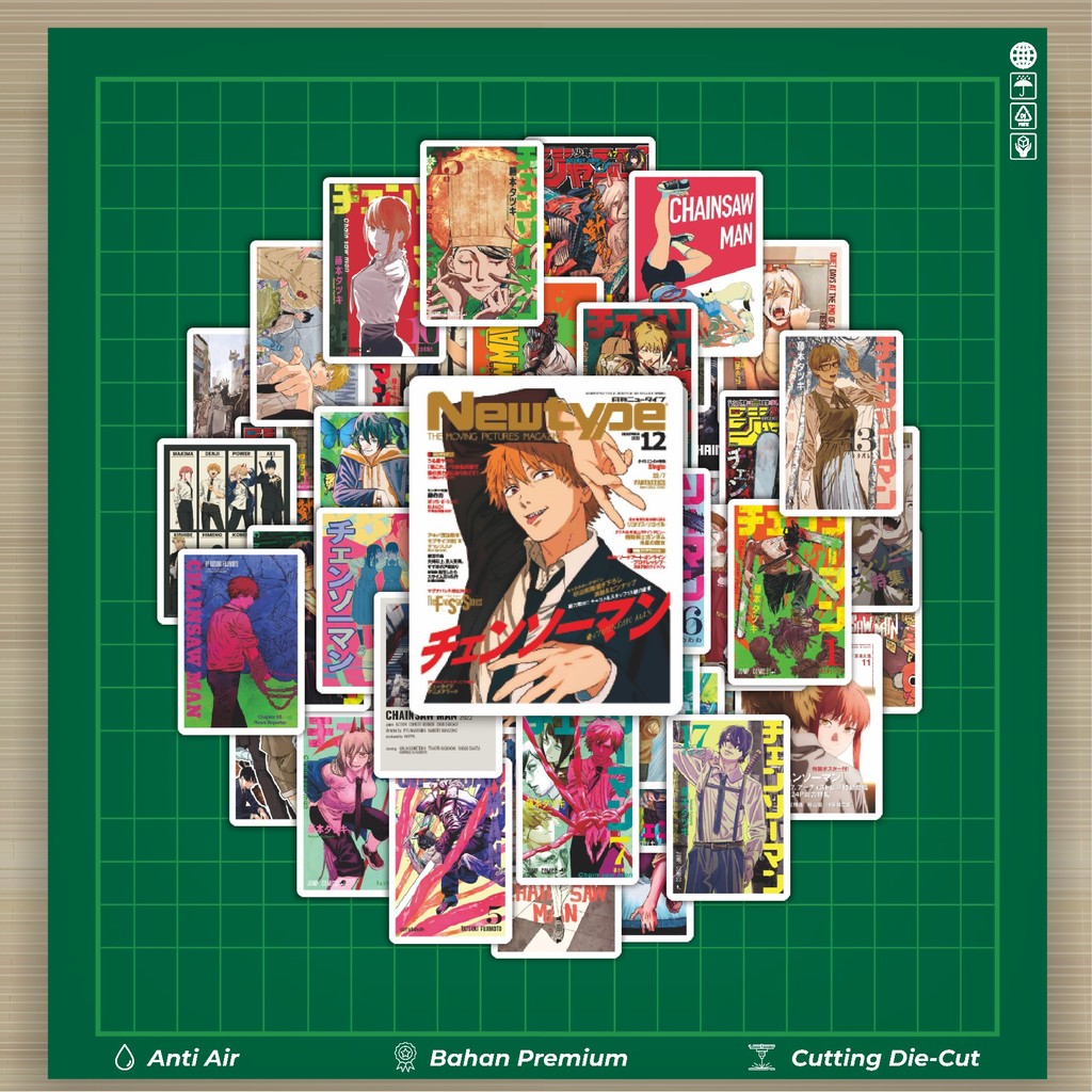 

HOT 50 PCS STIKER Stiker Chainsaw Man Series Stiker Fashion Cars Decal Dingin Kartu Album Custom Vinyl Anti Air- Sticker Aesthetic Buku Journal Koper Casing HP Tablet Laptop Helm Motor Botol Minum