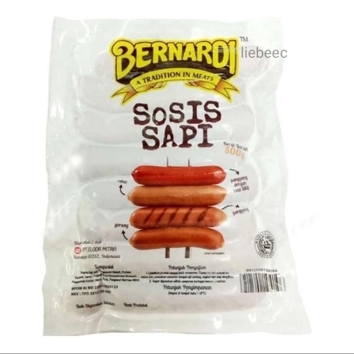 

[PROMO EXP TERBARU] Bernardi Sosis Sapi 10 Cm 1000 GR Premium 1kg 1 kg Bergaransi Terlaris