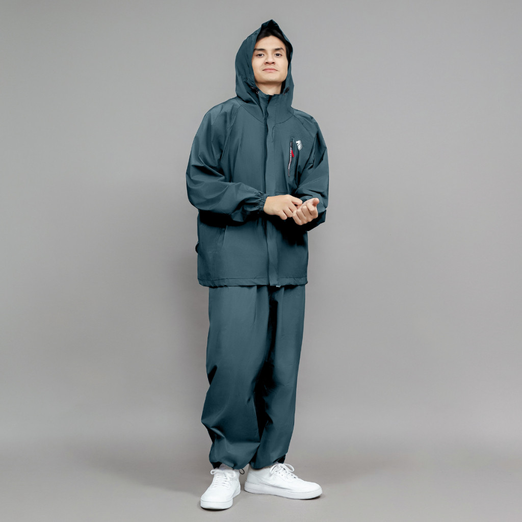 ASADTSU (Hijau Army) Jas Hujan Ransel Backpack Besar Setelan Dewasa Pria Wanita