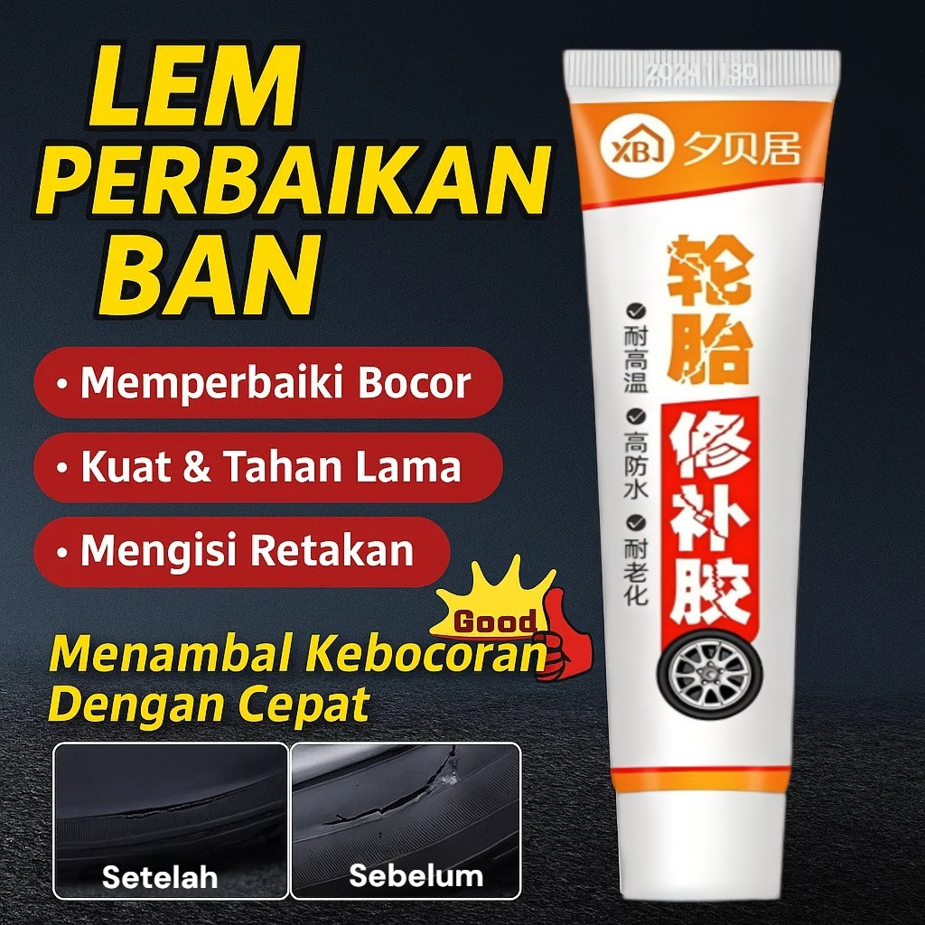 

⚡Kirim Dalam 24 Jam⚡Lem Tambal Ban Anti Bocor/Lem Perbaikan Retakan Ban, Dengan Formula Karet Hitam/Lem Perbaikan Ban/Solusi Darurat Untuk Ban Kempes - Tahan Lama Dan Kuat