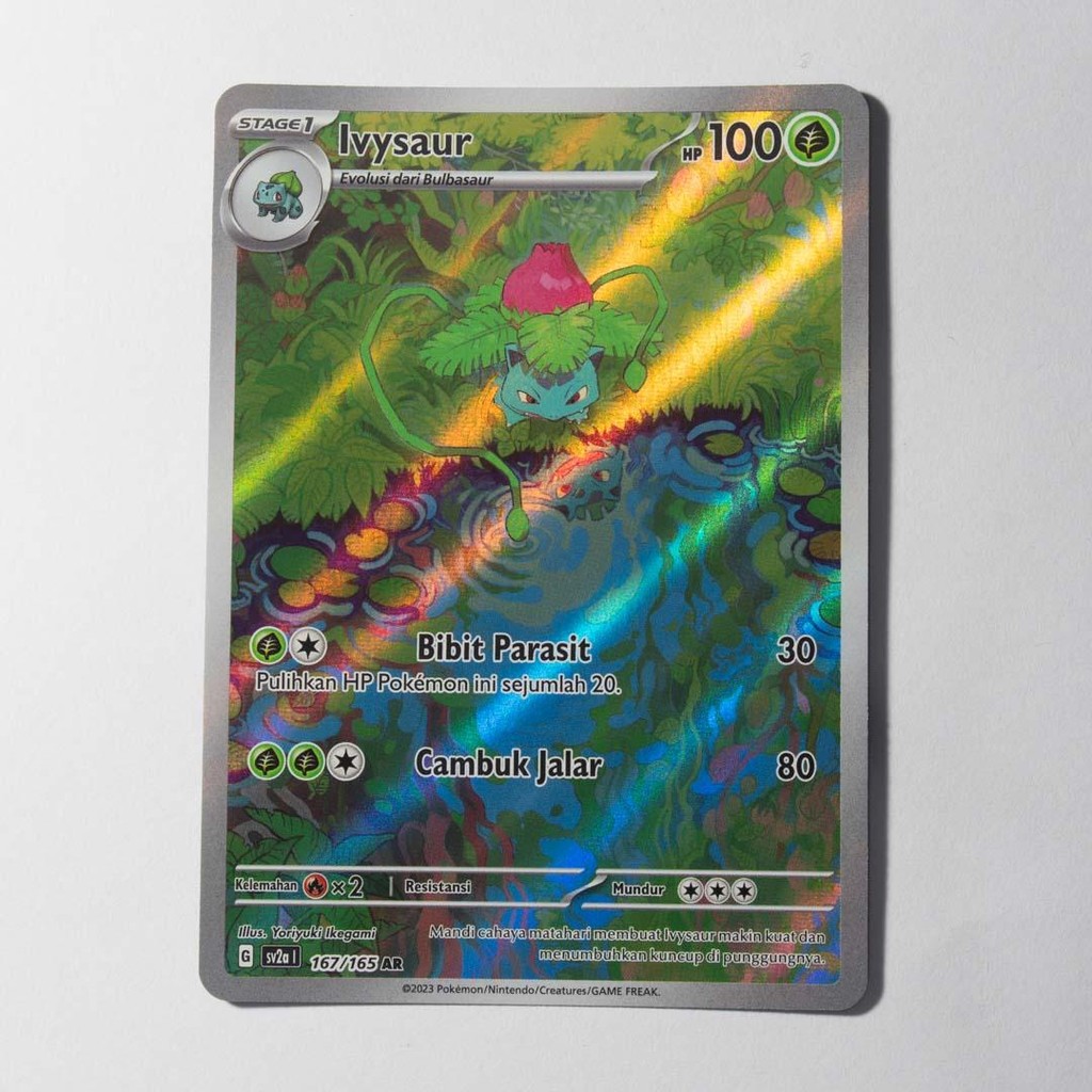 Ivysaur AR 167/165 SV2a Pokemon 151 Kartu Pokemon TCG Original Indonesia