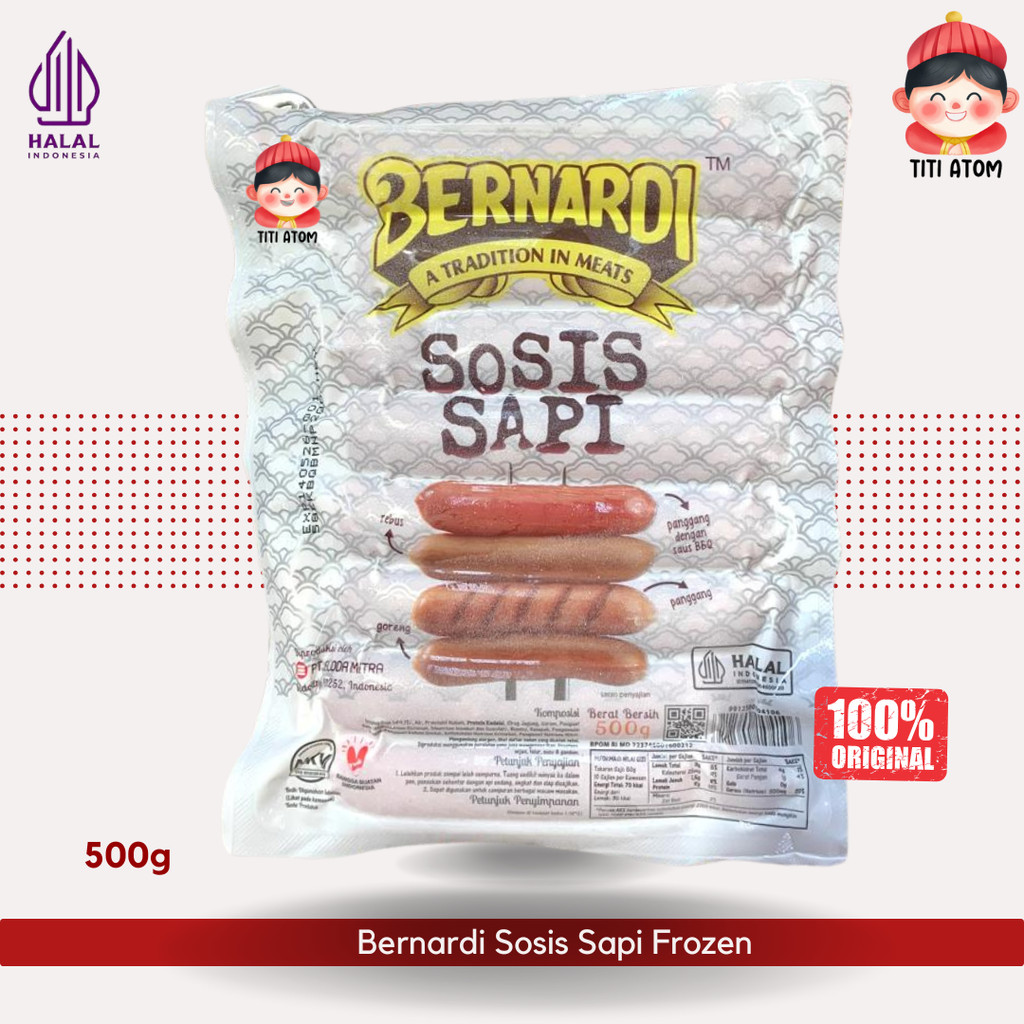 

Bernardi Sosis Sapi Beef Sausages Frozen Food 500g