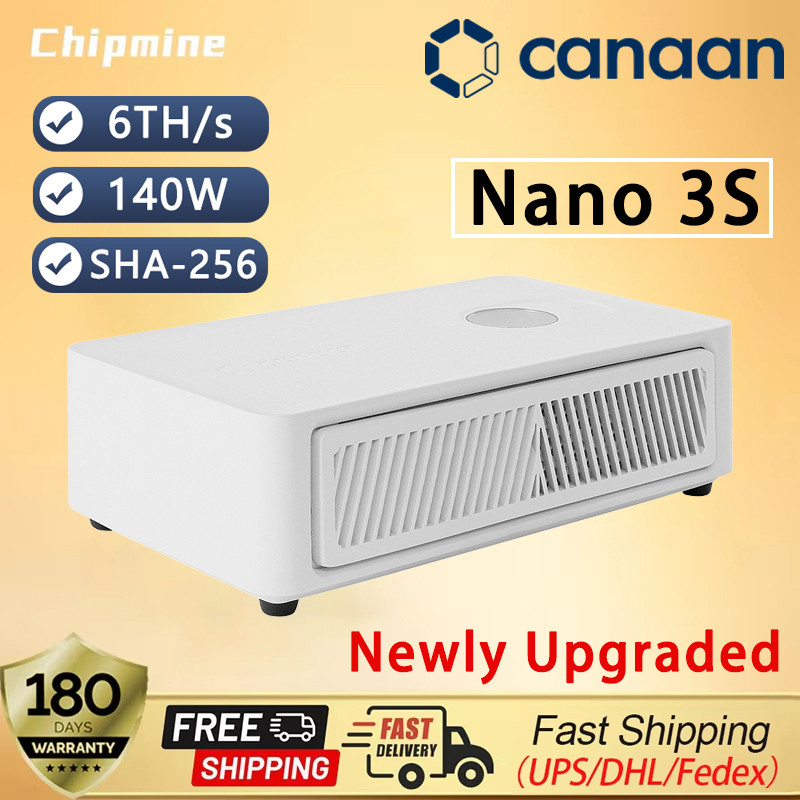 New Canaan Avalon Nano 3S 6Th/s 140W BTC Miner Household Heater Avalon Nano 3S Bitcoin Miner With Or