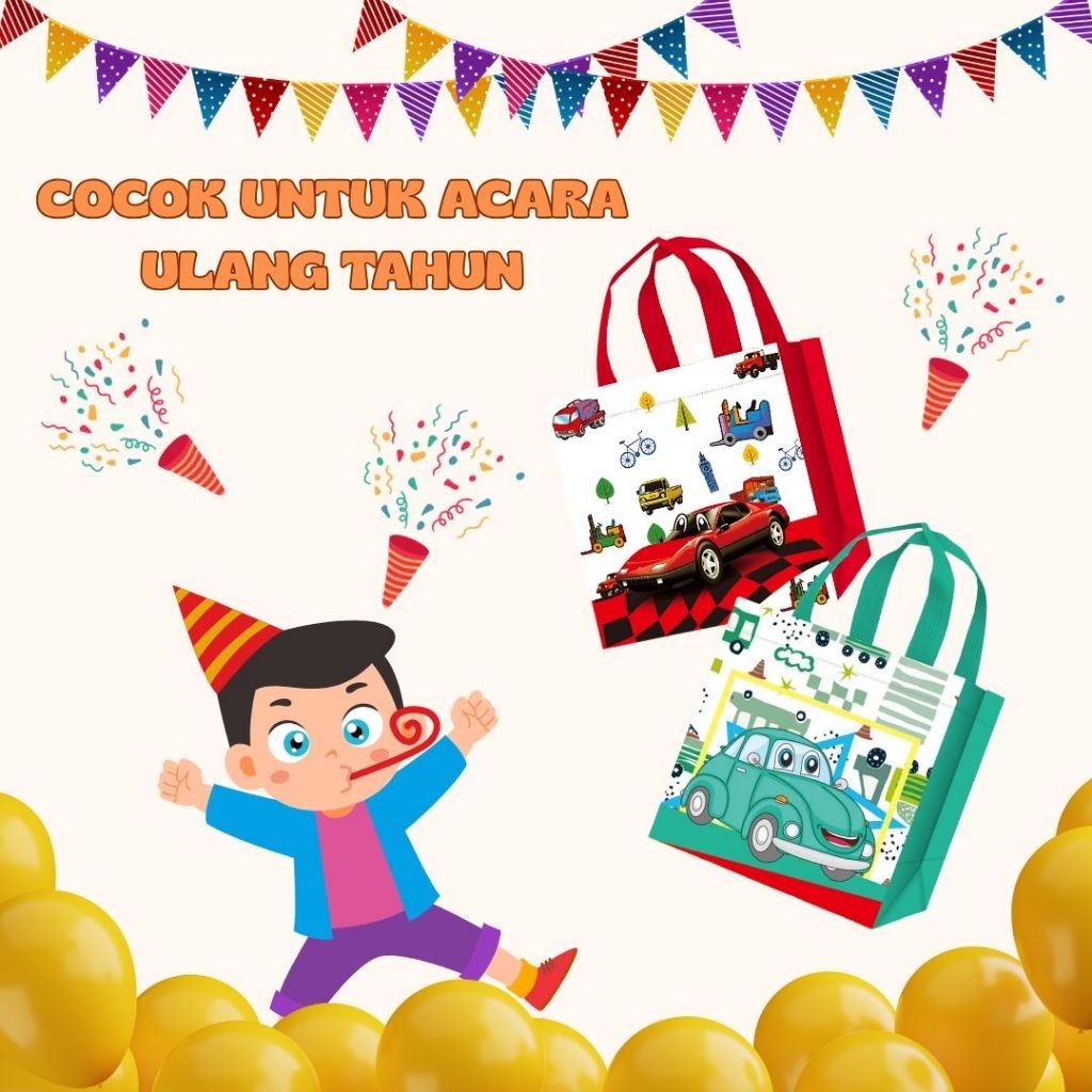 

[READY STOCK] Tas Ulang Tahun Anak - Goodie Bag Hampers Hadiah Spesial (Tempat Makan & Souvenir Lucu) - Paket Lengkap, Bahan Premium - Cocok untuk Party & Bingkisan