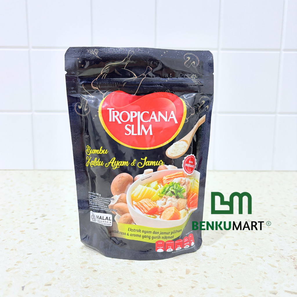 

Tropicana Slim Bumbu Kaldu Ayam dan Jamur (100 gr) | lebih rendah garam dan tanpa MSG 100 gram