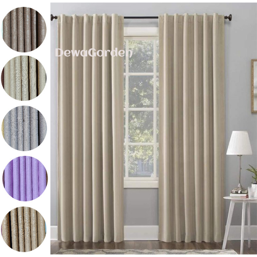 Gorden Jendela Original Blackout Import Premium Tebal Mewah Elegan Serat Aesthetic Panjang 270Cm