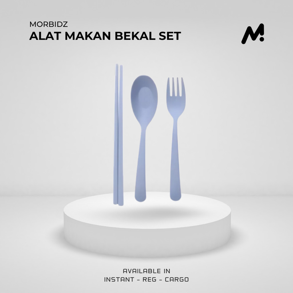 MBZ Satu Set Alat Makan Plastik Alat Makan Serbaguna Sendok Garpu Sumpit Travel Souvenir Pernikahan