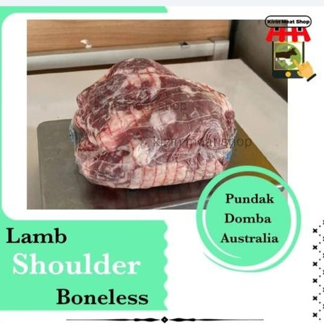 

Australia LAMB SHOULDER boneless ( import domba daging bahu tanpa tulang) - kirin meat shop - 1.2kg