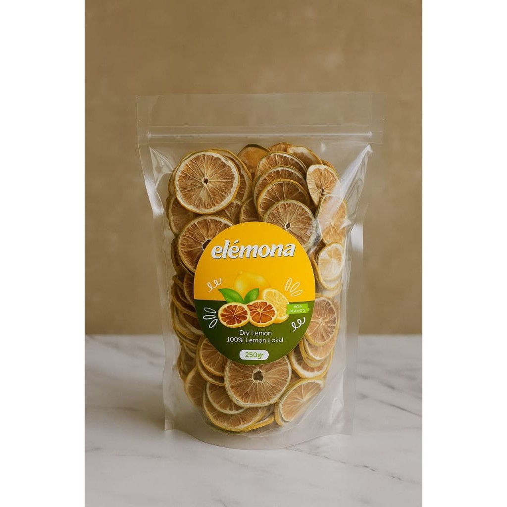 

Dried Lemon Slice / Lemon Kering Iris Preminum kemasan 250gram, 500gram, 1Kg