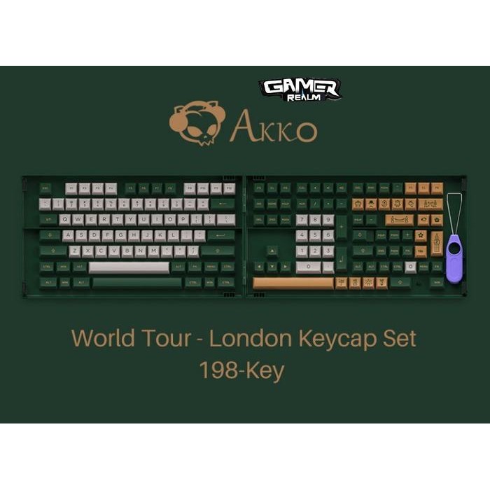 Akko World Tour - London ASA Profile 198 Keycaps Set PBT Doubleshot