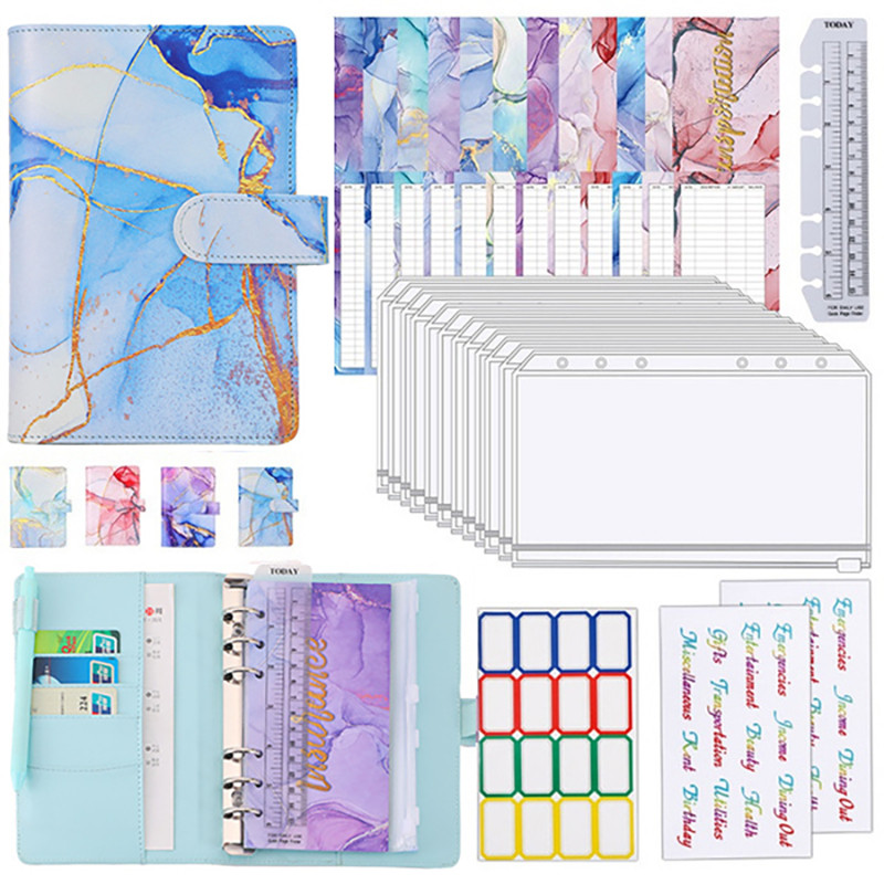 

Money Saving Binder A6 Budget Planner with Cash Zipper Envelopes Cash Envelopes for Budgeting Budget Binder for Managing Finance