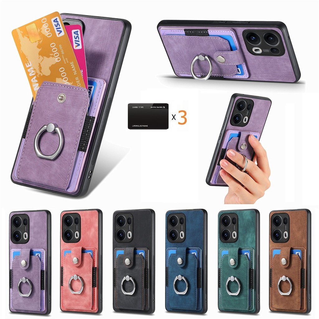 Untuk OPPO Reno 5 5z 6z 6 pro Phone Case Wallet Kulit Casing Pemegang Kartu