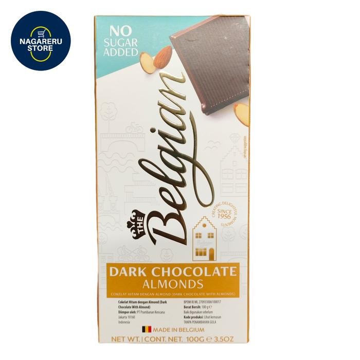 

Belgian dark chocolate almonds no sugar added 100gr