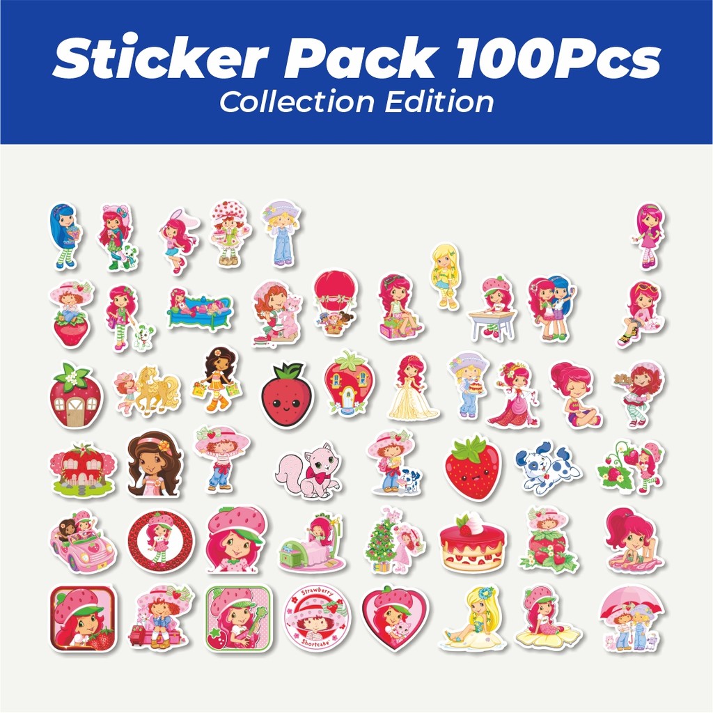 

Hot Stiker Strawberry Shortcake Series 1 Lucu Anti Air Stikers Berperekat Waterproof Sticker Decal Buat Motor Helm Buku Journal Koper Casing HP Laptop Botol Minum