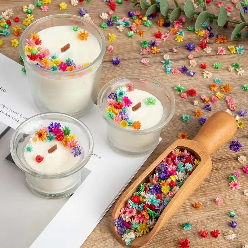 

Mixed Colorful Flower for Wax Molding, Ideal for Resin Crafts, DIY Decor & Seasonal Art Projects - Flower Candle Embellishments