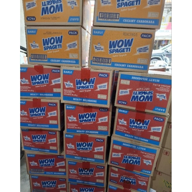 

(1KARTON) WOW SPAGETI CARBONARA/BOLOGNESE/AGLIO OLIO ISI 40 BUNGKUS