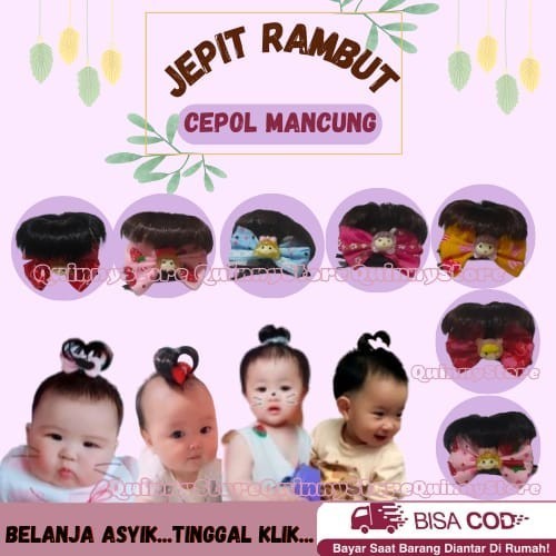 QUINNYS JEPIT RAMBUT KOREA ANAK / JEPIT RAMBUT PALSU ANAK / JEPIT RAMBUT ANAK BAYI KOREA FUN BUN / C