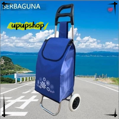 FAL.SHOP Troli Belanja lipat Keranjang Supermarket Tas Troli Belanja Trolley Roda/ Trolly Tas Belanj