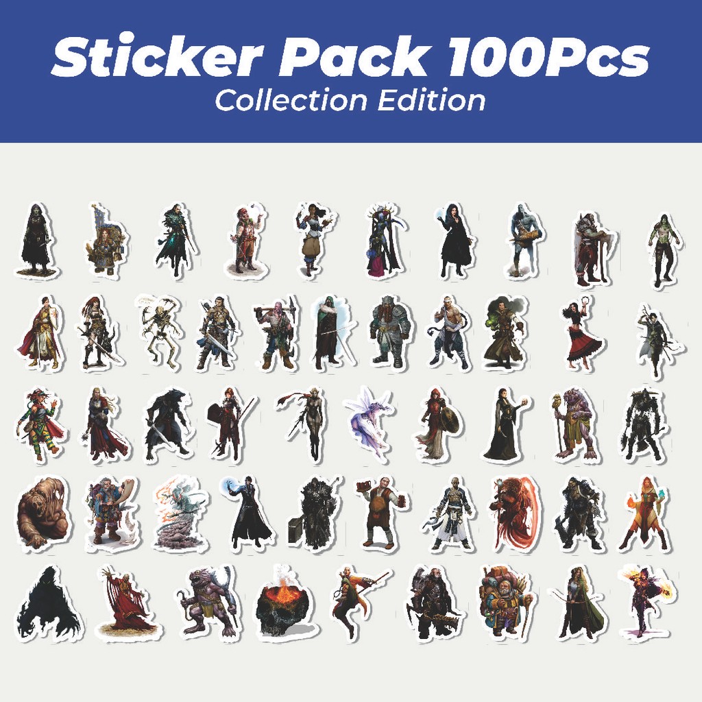 

Hot Stiker Dungeon And Dragons Series 5 Lucu Anti Air Stikers Berperekat Waterproof Sticker Decal Buat Motor Helm Buku Journal Koper Casing HP Laptop Botol Minum