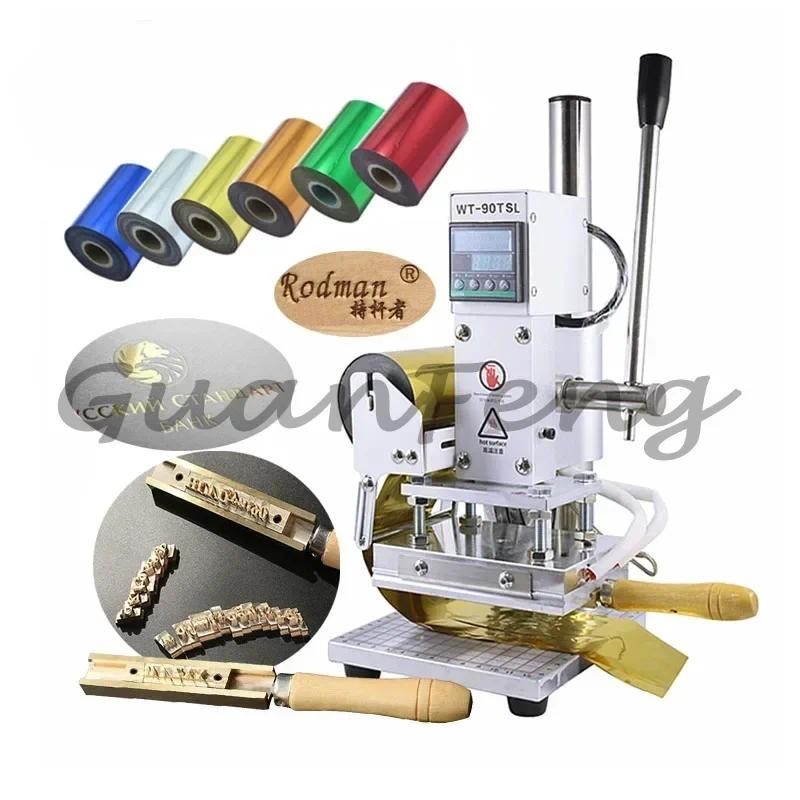 

Hot Foil Stamping Machine 300W Leather Handhold Paper Craft Copper Mould Stamp Embossers Wooden Logo Labeling, Embossing Papers