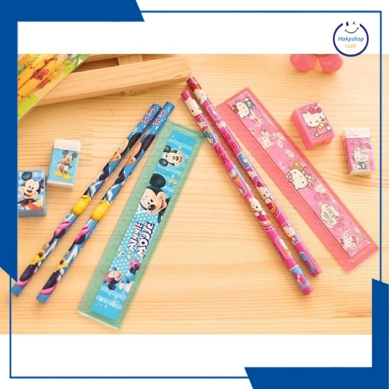 

HKS GROSIR Pensil Stationery Alat Tulis set 5 in 1 Karakter Kartun Souvenir Pesta ulang tahun