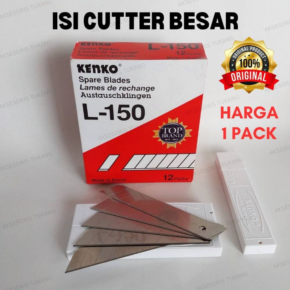 

isi cutter/refill cutter KENKO L-150[Isi besar]HARGA TERTERA PER BOX dengan isi 12 tube