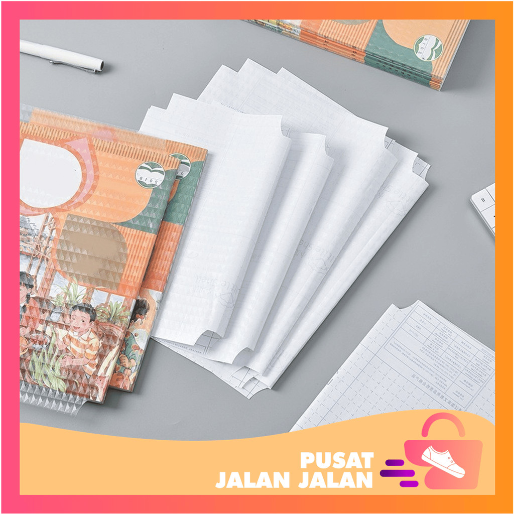 

PJJ - S6665 Sampul Buku Sekolah / Film Pelindung Buku / Sampul Buku Plastik / Cover Buku Anti Air / Sampul Buku Tahan Air