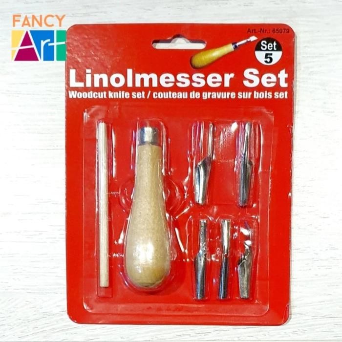 

Lino Cutter set 5 Nib Cutting Crafting Pisau Ukir Pahat Cukil - Merah