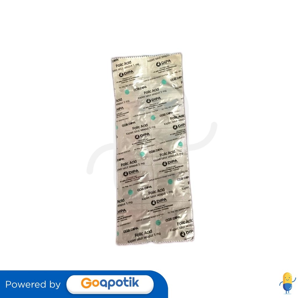 Folic Acid Dipa 5 Mg Strip 10 Kaplet