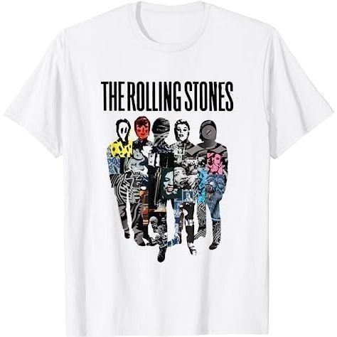 Baju Kaos Dewasa Rolling Stones Official Silhouette Collage
