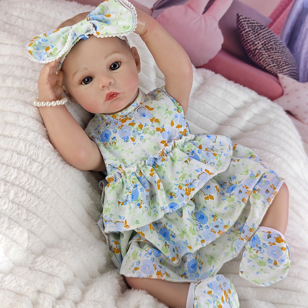 46CM 18Inch Half Glue Reborn Baby Doll Soft Cloth Body Girl Children Companion Playmates Toy Doll Dr
