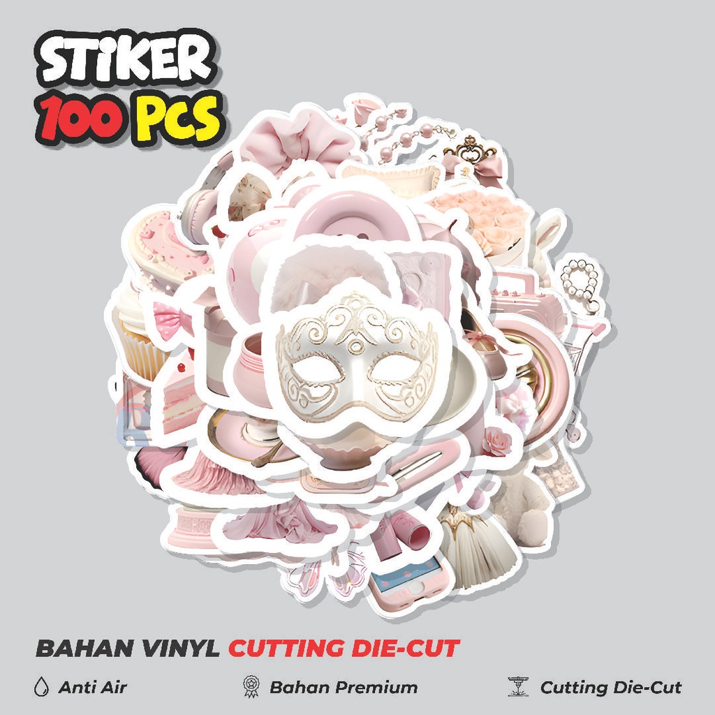 

Terbaru! 50 pcs Stiker Pink Ballet Style Dekorasi Lucu Kreatif untuk Notebook, Skateboard, HP
