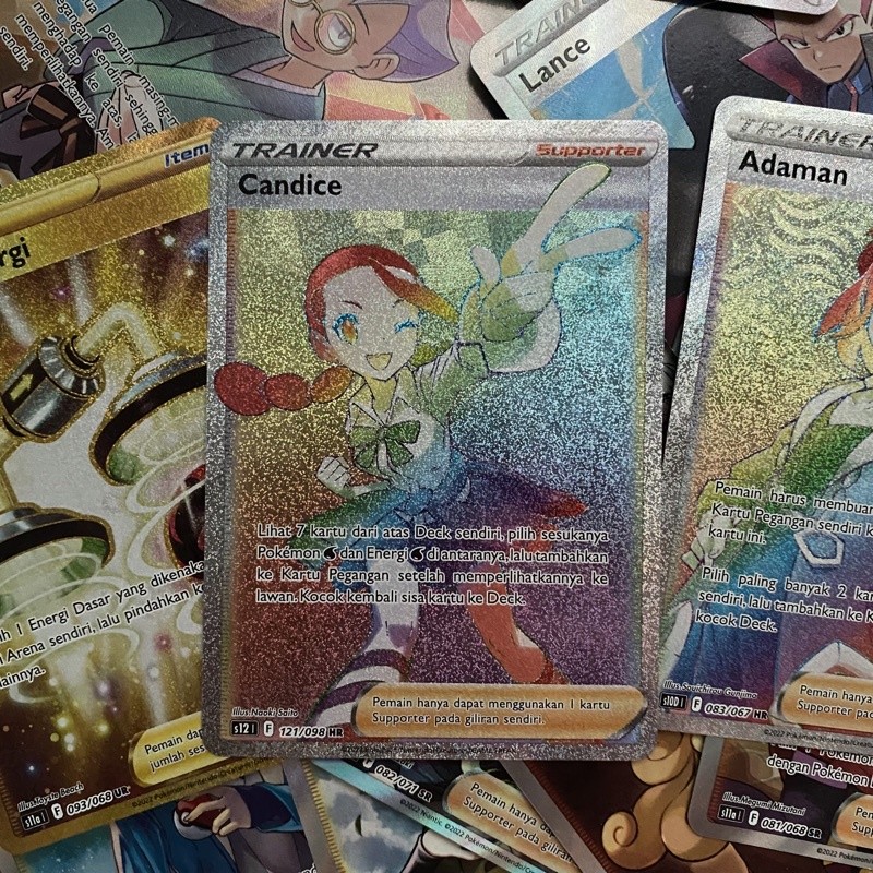 Terlaris TRAINER SECRET HYPER RARE SR HR indonesia pokemon tcg kartu card character langka versi car