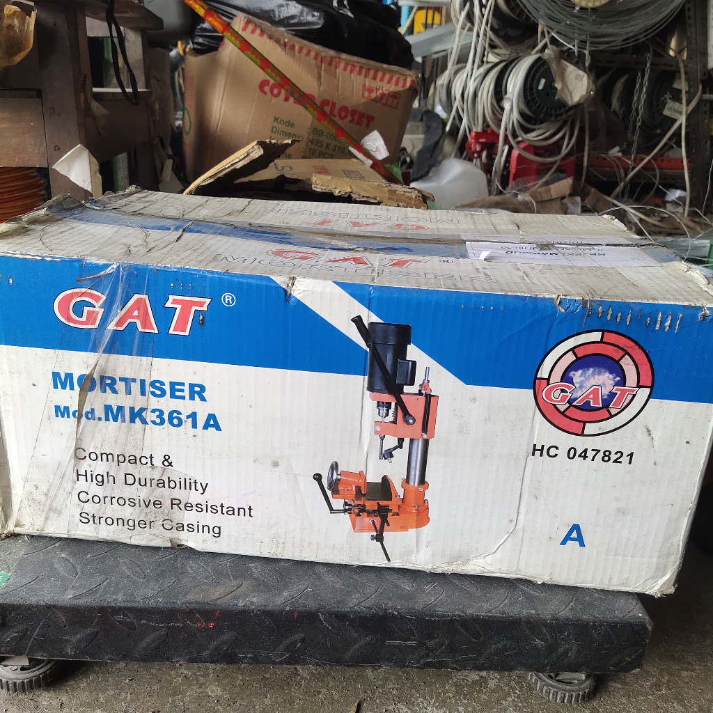 Mesin bor pahat kayu/Mesin mortiser GAT MK361A/Mesin pahat kayu GAT Chisel Mortizer GAT