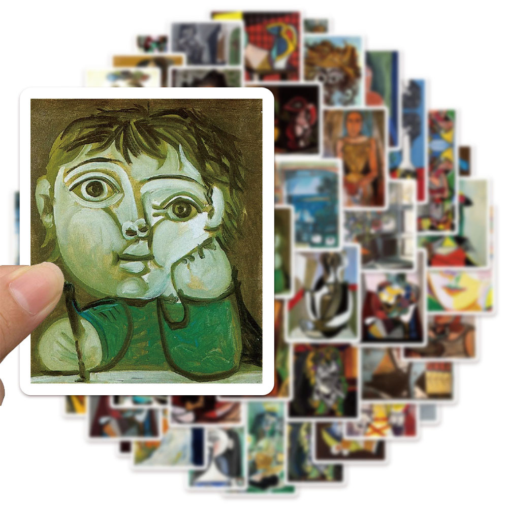 

50PCS Picasso Abstract Art Oil Painting DIY Stickers Scrapbook Mobile Luggage Skateboard Waterproof Stickers