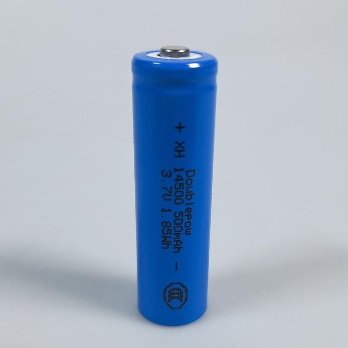 Baterai Rechargeable 14500 Li Ion 3.7v 500mah 1 Pcs Blue