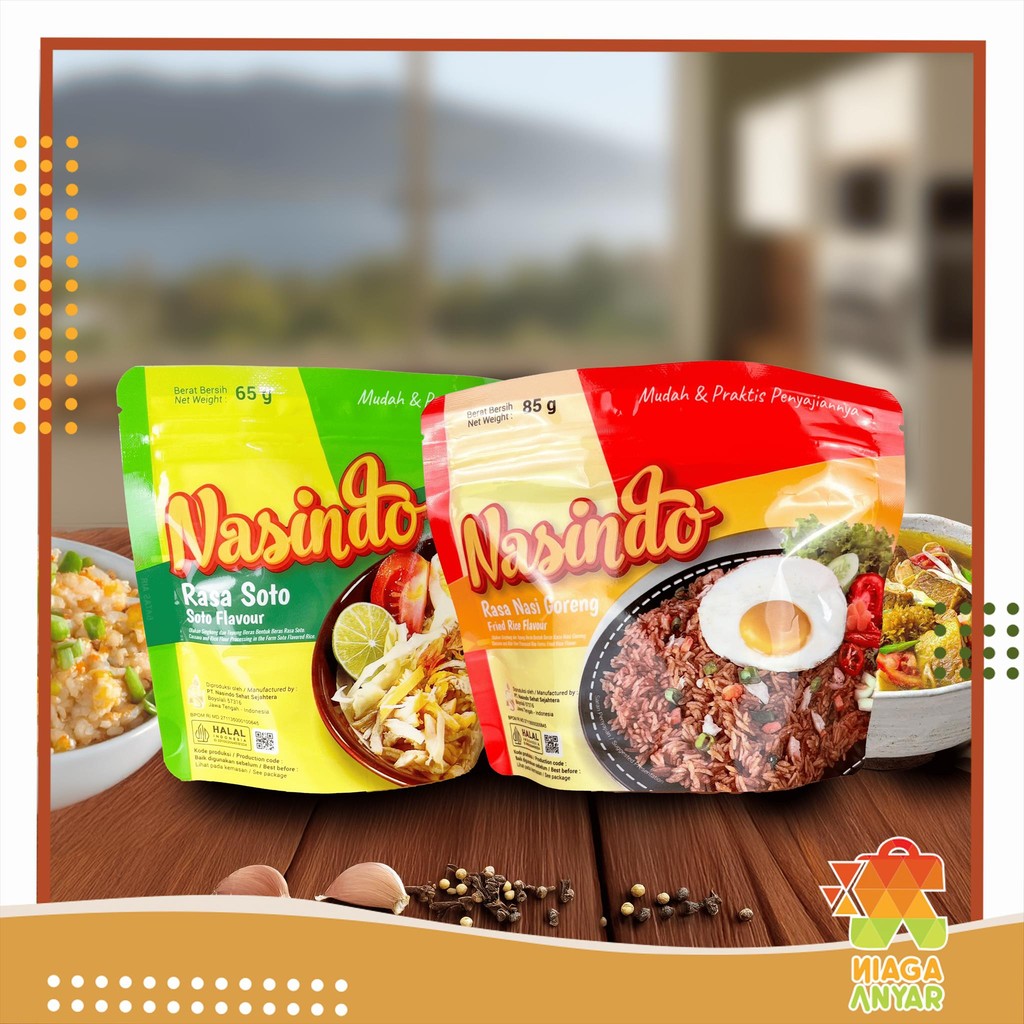 

NA NASINDO Nasi Instan Siap Saji / Nasi Goreng Nasi Soto Instant Seduh Siap Makan / Makanan Instan