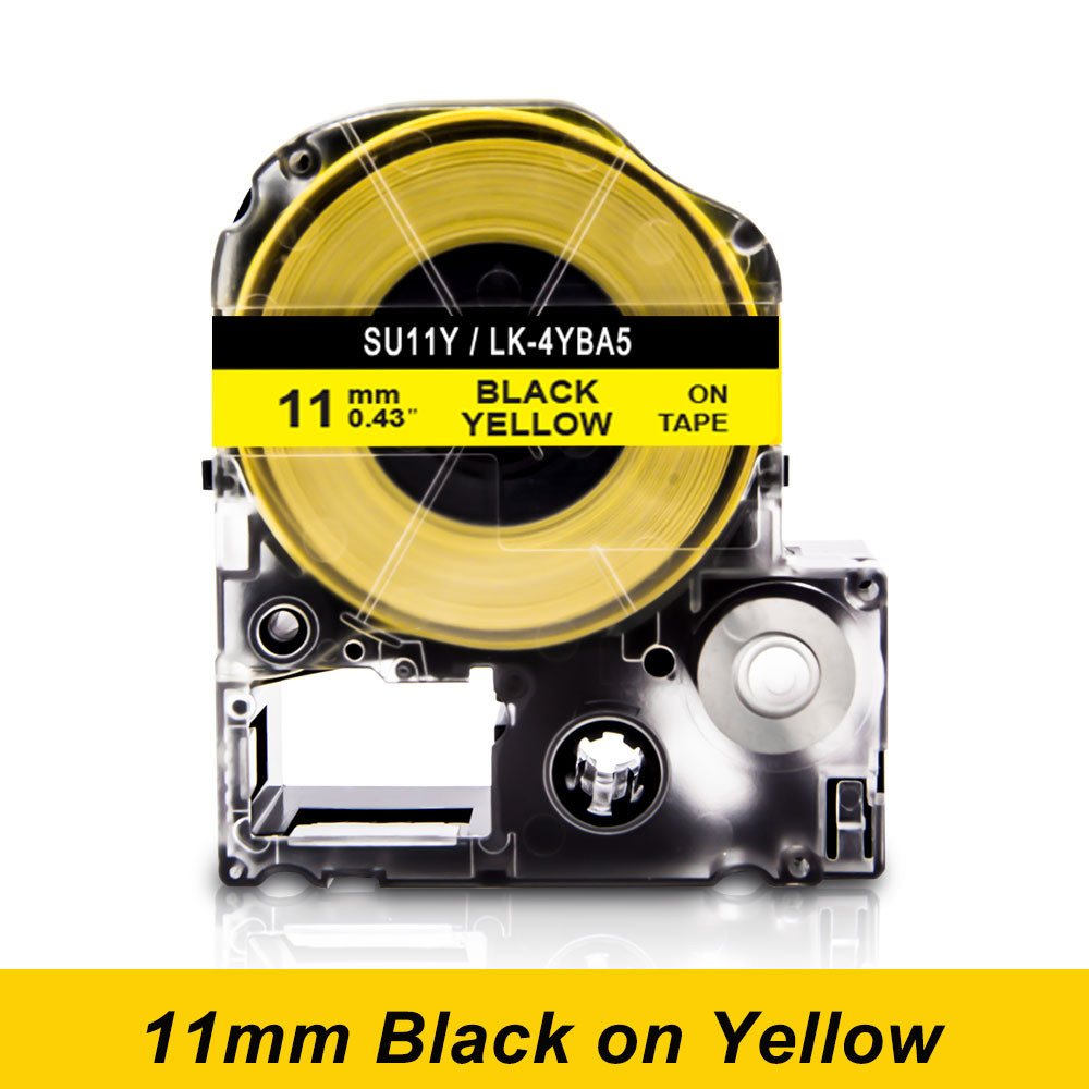 

Mixed Size 1pcs SU5S SU5Y SU3W SU3Y SU11S SU11Y Label Tape Heat Shrink Tube Compatible for Epson LW-300 LW-400 Label Printer