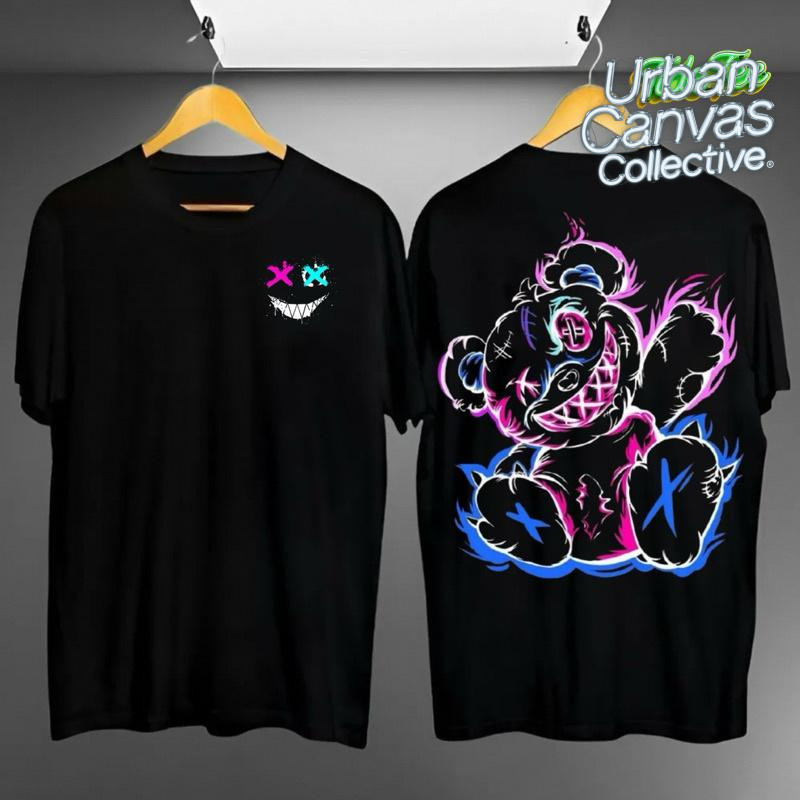 Kaos bermotif Cocok untuk anak laki-laki dan perempuan T-shirt Baju Kaos Distro Motif Bear Keren Bon